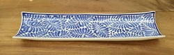 200306-10+-mexican-ceramics-blue-rectangular-plate-folk-art-hand-painted-snack-talavera-majolica-hand-made-mexico