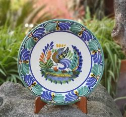 dancing-bird-3-plate-mexicanpottery-ceramics-handmade-handthrown-handpaited-gorkypottery-mexico-majolica-eatdifferent-tabletop-ceramics