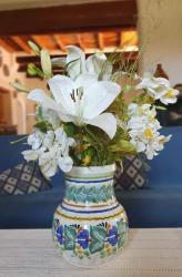 mexican+flower+vase+pottery+hand+thrown+majolica+decorative+jar+home+and+garden+gorky+worshop+guanajuato+3