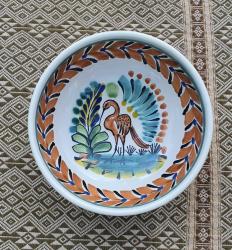 mexican-ceramic-cereal-soup-bowl-handmade-handcrafts-talavera-majolica-heron