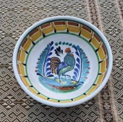mexican-ceramic-cereal-soup-bowl-handmade-handcrafts-talavera-majolica-rooster