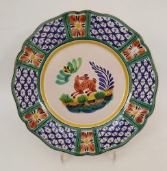 mexican-ceramic-plates-pottery-hand-painted-rabbit-pattern-talavera-majolica-table-decor-mexico