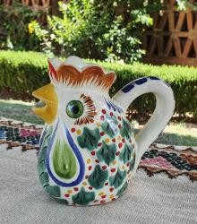 mexican-ceramic-pottery-folk-art-creamer-rooster-majolica-hand-made-mexico