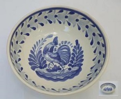 mexican-plates-cereal-soup-bowl-handcrafts-talavera-rooster-mexico