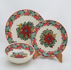 mexico-ceramic-dish-set-pointsettia-collection-talavera-majolica-made-in-mexico-tableware-black-ii