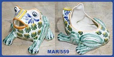 ceramica mexicana pintada a mano majolica talavera libre de plomo Maceta Rana