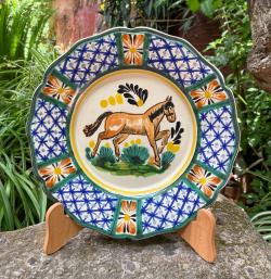 beautiful-mexican-plates-horse-decorative-dinner-folkart-cowboy-lovers-gifts