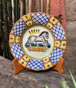 horse-mexican-plates-decorative-traditions-lovers-animals-ranch-farm-gfits