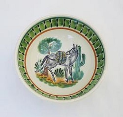 mexican-ceramic-cereal-soup-bowl-handmade-handcrafts-talavera-majolica-donkey