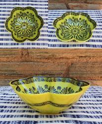 mexican-ceramics-dinnerware-table-decor-majolica-gorky-workshop-flower-salad-bowl-green-contemporary