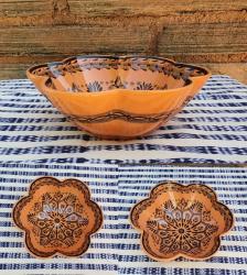 mexican-ceramics-dinnerware-table-decor-majolica-gorky-workshop-flower-salad-bowl-orange-contemporary