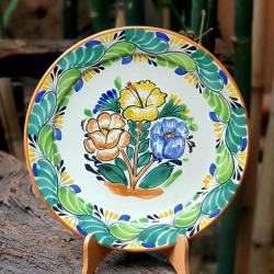 mexican-ceramics-flower-plate-tabletop-tableware-dinning-setup-garden