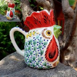 mexican-ceramics-large-rooster-water-pitcher-handcrafts-mexico-color-full-2