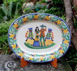 mexican-ceramics-oval-platter-wedding-gift-talavera-mayolica-gto-mexico-present