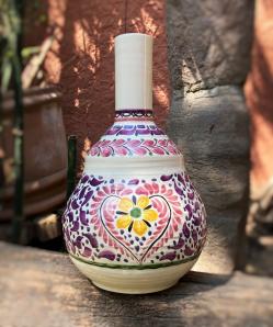 mexican-ceramics-purple-flower-vase-decor-home-garden-interior-gift