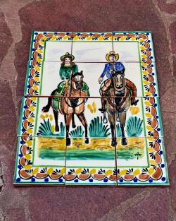 mexican-decorations-crafts-wall-tiles-mural-cowboy-ranch-farm-gifts-home-decor