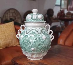 mexican-pottery-decorative-green-milestone-vase-handcrafts-strawberryes-interiorhome-decor-wedding-gift