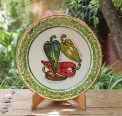 mexican-pottery-plates-tabledecor-handmade-guanajuato-mexico-chilepepper-design-2