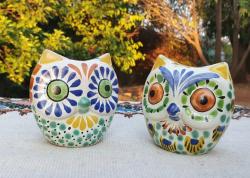 owl-figure-mexican-pottery-ceramics-crafted-art-majolica-saltandpepper-shaker-table-decor-farm