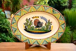 turkey-oval-serving-platter-decor-art-majolica-gto-mexico-tableware-gift-1-2