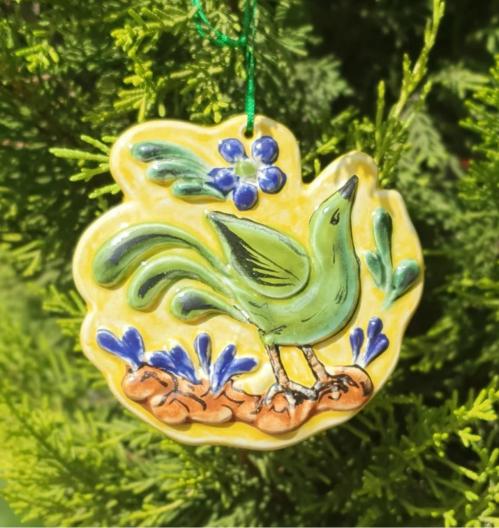 flat-mexican-ceramics-ornament-hand-painted-bird-decor-tree-2