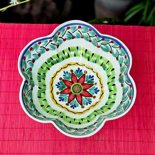 flower-shape-design-serving-salad-bowl-wedding-gifts-art-majolica-3-5