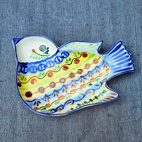 mexican-ceramics-bird-snack-plate-happy-borders-majolica-colors-gifts-2-2