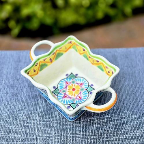 mexican-ceramics-flower-square-canister-saucer-snacks-gifts-2-4