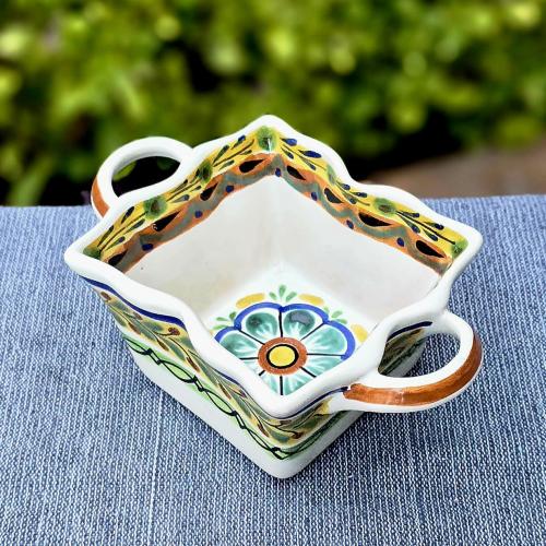 mexican-ceramics-flower-square-canister-saucer-snacks-gifts-3-3