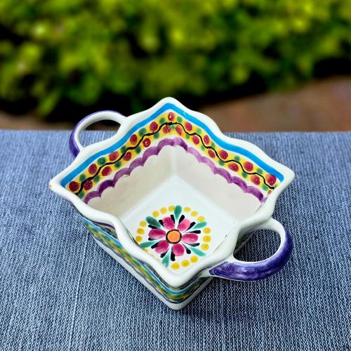 mexican-ceramics-flower-square-canister-saucer-snacks-gifts-4-2