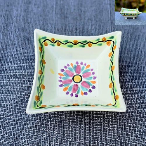 mexican-ceramics-flower-square-saucer-bowl-happy-designs-gto-art-2-1