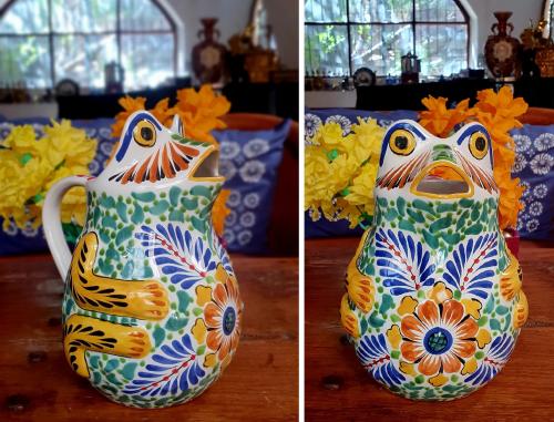 mexican-ceramics-serving-frog-water-pitcher-handcrafts-gorky