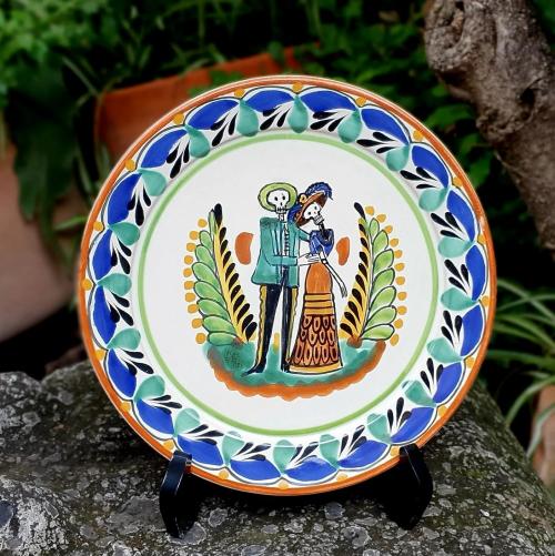 mexican-plates-catrina-wedding-halloween-skeletons-couple-gift-gto