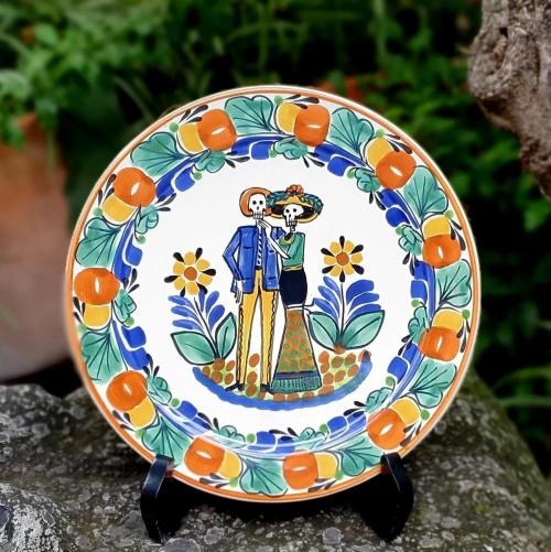 mexican-plates-catrina-wedding-halloween-skeletons-couple-gift