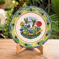 hummingbirds-ceramic-plate-mayolica-brush-painted-dishware-1