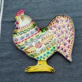mexican-ceramics-rooster-snack-dish-mayolica-art-table-plate-flat-farm
