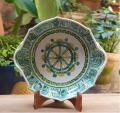 mexican-serving-platters-handcrafts-handmade-green-flower-table-mayolica-crafted-art